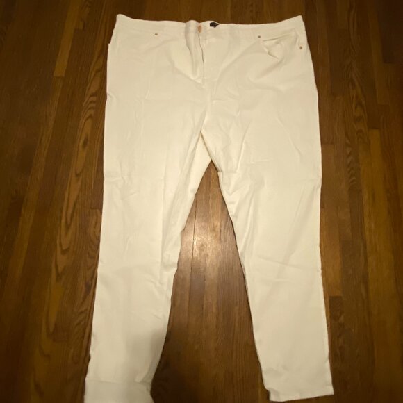 Universal Standard Seine High Rise Skinny Jeans Distressed White 32W - Picture 4 of 6